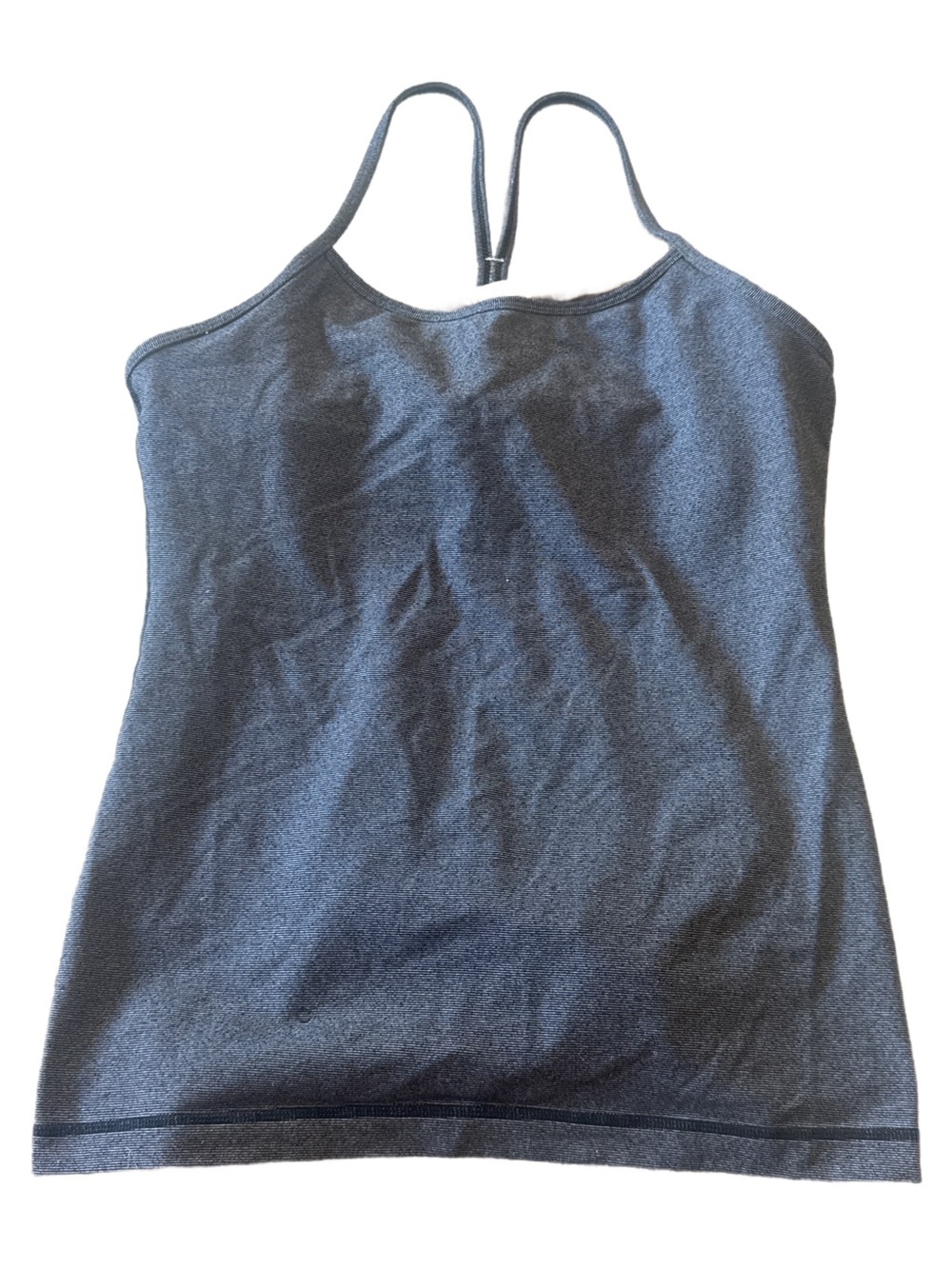Lululemon Power Y Black and Gray Tank Size 10